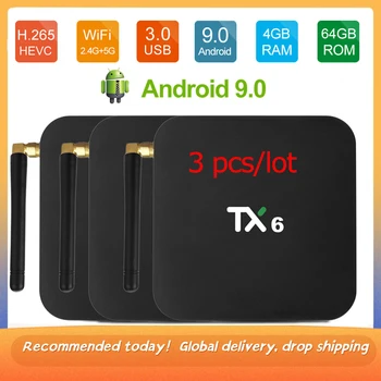 3 шт./лот Оригинальный Tanix TX6 Smart TV Box Allwinner H616 Android10 2.4G/5G WIFI BT Ultra HD Двойная Антенна ТВ Приставка H.265 TV Box