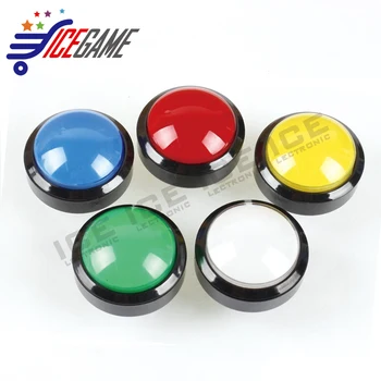 5 шт. новых 60-миллиметровых кнопок в форме купола со светодиодной подсветкой для аркадных игр с монетными автоматами