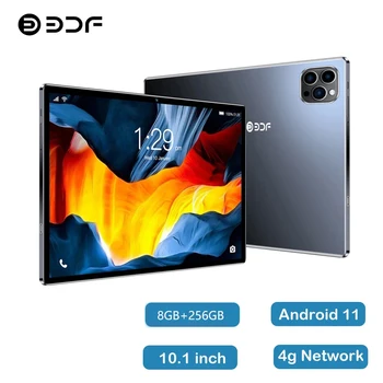 BDF P50 Планшетный ПК 10,1 дюймов 8 ГБ ОЗУ 256 ГБ ПЗУ Android 11 Восьмиядерный 4G LTE Интернет WiFi Глобальная версия