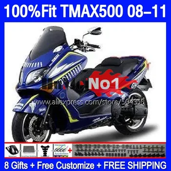 OEM T-MAX500 Для YAMAHA MAX500 MAX 500 TMAX500 08 09 10 11 170MC.38 MAX-500 TMAX XP500 2008 2009 2010 2011 Обтекатель синий GO!!!!