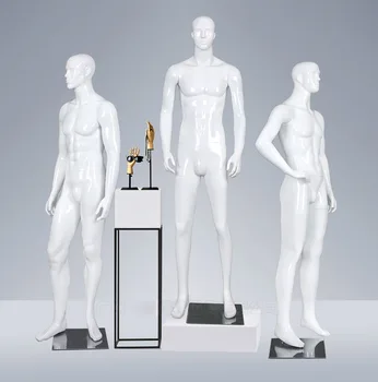 Белая Абстрактная Форма человеческого тела Мужская Модель Всего тела FRP Man Mannequin Витрина