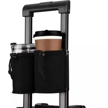 Дорожный подстаканник для багажа Прочный Ручной дорожный чемодан для напитков Дорожный подстаканник Сумка для хранения подходит для всех ручек чемодана