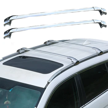 Подходит для VW Teramont 2019-2023 Рейлинги багажника на крышу Несущие поперечины Перекладины Алюминий Серебро 2шт
