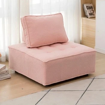 Простой кашемирово-кремовый квадратный диван tofu block в аренду, семейная комбинация тканей, секционные диваны для гостиной, офиса, балкона