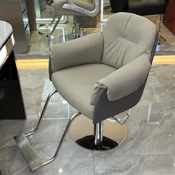 Современные парикмахерские кресла для салонов красоты, специальное подъемное парикмахерское кресло, салонная мебель, высококлассное парикмахерское кресло