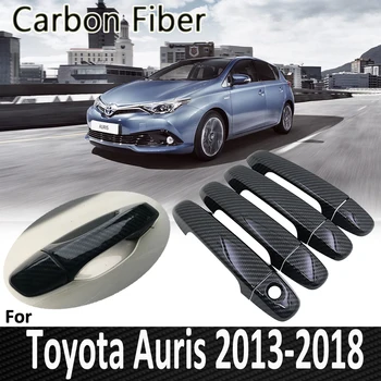 Черное углеродное волокно для Toyota Auris E180 Хэтчбек (AU) Scion iM 2013 2014 2015 2016 2017 2018 Крышка дверной ручки, автомобильные аксессуары